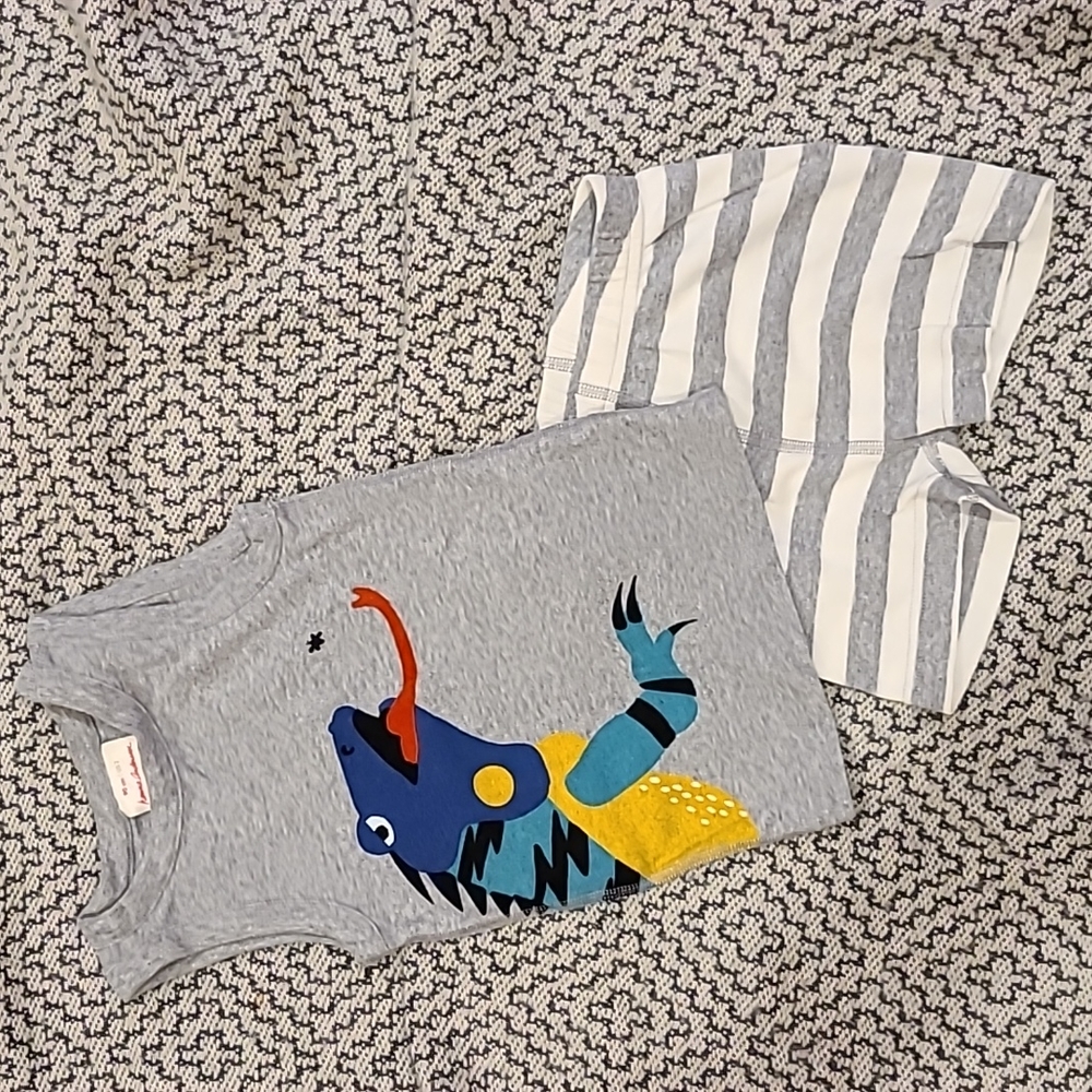 Hanna Anderson Hungry Lizard Tank and Short Pajama Set Size3